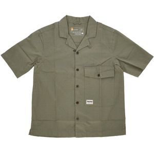 Timberland, Overhemden, Heren, Groen, L, Short Sleeve Shirts