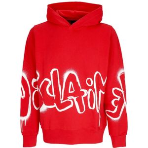 Disclaimer, Sweatshirts & Hoodies, Heren, Rood, XL, Grote Logo Lichtgewicht Hoodie Rood