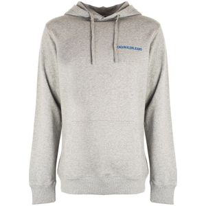 Calvin Klein, Sweatshirts & Hoodies, Dames, Grijs, L, Katoen, Gezellige en stijlvolle hoodie voor vrouwen
