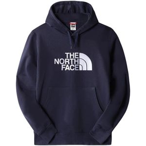 The North Face, Drew Peak Hoodie, Geborsteld Katoen, Regular Fit Blauw, Heren, Maat:XL