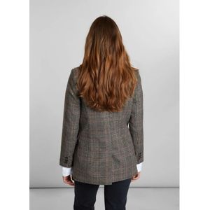 L'Exception Paris, Jassen, Dames, Bruin, L, Wol, Geruite Blazer Jas van Wolmix