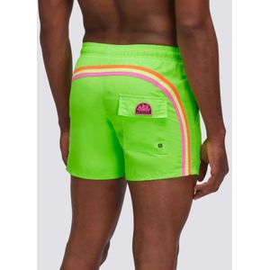 Sundek, Badkleding, Heren, Groen, M, Regenboog fluorescerende zwemkleding