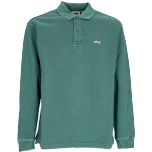 Obey, Tops, Heren, Groen, L, Pigment Adventure Green Polo Shirt