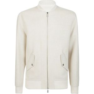 Eleventy, Jassen, Heren, Beige, 2Xl, Wol, Cashmere Lana Bomber Full Zip