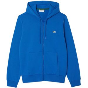 Lacoste, Sweatshirts & Hoodies, Heren, Blauw, L, Katoen, Klassieke Zip Jogger Sweatshirt