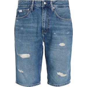 Calvin Klein Jeans, Korte broeken, Heren, Blauw, W28, Katoen, Korte Broek