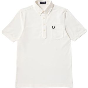 Fred Perry, Overhemd met knoopkraag Wit, Heren, Maat:S