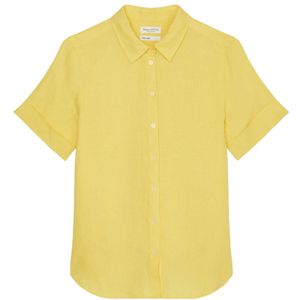 Marc O'Polo, Blouses & Shirts, Dames, Geel, XS, Linnen, Reguliere korte linnen blouse