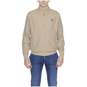 U.s. Polo Assn., Heren Katoenen Jas Lente/Zomer Collectie Beige, Heren, Maat:L