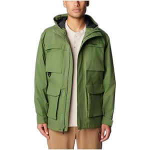 Columbia, Winter Jassen Groen, Heren, Maat:XL