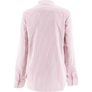 Aspesi, Blouses & Shirts, Dames, Roze, M, Katoen, Katoenen Gestreepte Mandarin Kraag Blouse