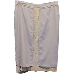 Yves Saint Laurent Vintage, Pre-owned, Dames, Grijs, L, Pre-owned Fabric bottoms