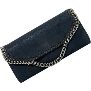 Stella McCartney Pre-owned, Pre-owned, Dames, Blauw, ONE Size, Polyester, Pre-owned Polyester wallets