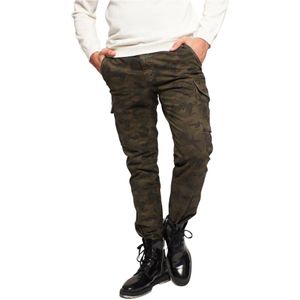 Mason's, Slim Fit Satijnen Camouflage Cargo Broek Veelkleurig, Heren, Maat:XS