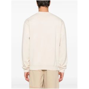 Jacquemus, Sweatshirts & Hoodies, Heren, Beige, XS, Katoen, Zachte Jersey Crew Neck Sweatshirt