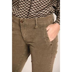 Mason's, Broeken, Dames, Bruin, M, Katoen, Velvet Curvy Fit Chino Broek