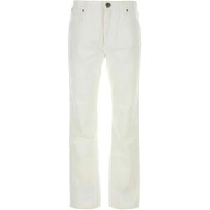 Balmain, Broeken, Heren, Wit, W31, Denim, Witte denim jeans - Stijlvol en trendy