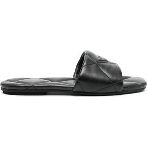 Emporio Armani, Slippers Zwart, Dames, Maat:38 EU