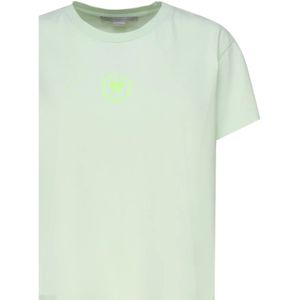 Stella McCartney, Tops, Dames, Groen, L, Katoen, Groene biologisch katoenen T-shirts en Polos