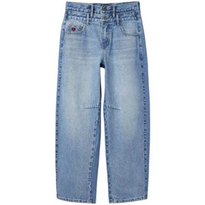 Desigual, Loose-fit Jeans Blauw, Dames, Maat:M