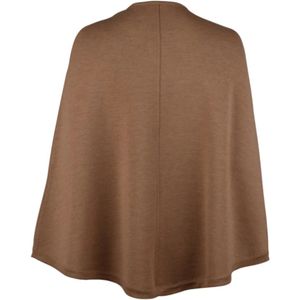 Stenströms, Truien, Dames, Bruin, S, Wol, Mary Wol Cape Beige Gouden Knopen