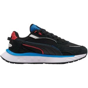 Puma, Schoenen, Dames, Zwart, 41 EU, Zwarte Textiel Sneakers Wild Rider Displaced