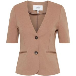 b.young, Korte Blazer Byrizetta Beige, Dames, Maat:S