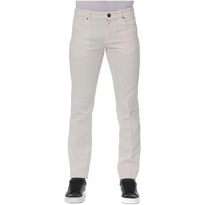 Trussardi, Jeans, Heren, Wit, W33, Katoen, Slim-fit Jeans