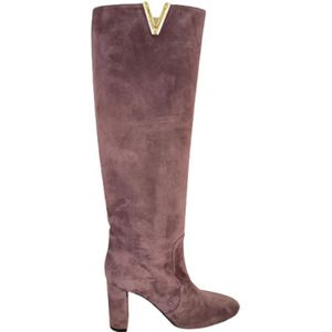 Via Roma 15, Stijlvolle en trendy Bordeaux-laarzen Rood, Dames, Maat:36 EU