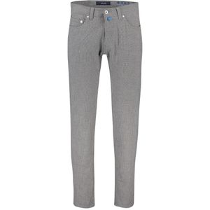 Pierre Cardin, Grijze geruite 5-pocket jeans Grijs, Heren, Maat:W35 L34
