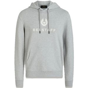 Belstaff, Sweatshirts & Hoodies, Heren, Grijs, M, Katoen, Kleur-Blok Sweatshirt Hoodie - Oud Zilver