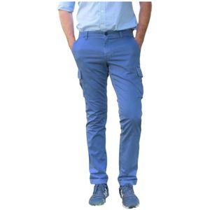 Mason's, Chile Cargo Extra Slim Broek Blauw, Heren, Maat:XL