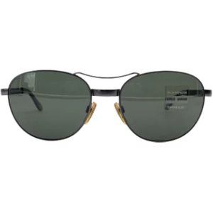 Armani Pre-owned, Pre-owned, Dames, Grijs, ONE Size, Pre-owned Metal sunglasses