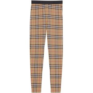 Burberry, Broeken, Dames, Beige, XS, Vintage Check Leggings