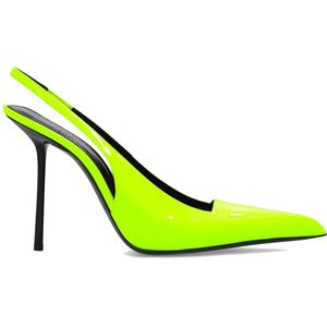 Saint Laurent, Schoenen, Dames, Geel, 39 EU, Leer, Gele Leren Pumps Ss 22