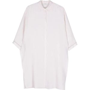 Peserico, Blouses & Shirts, Dames, Beige, XS, Linnen, Venetian Stucco Shirt