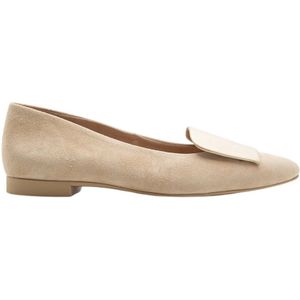 Paul Green, Beige Velvet Ballerina Flats Beige, Dames, Maat:36 1/2 EU