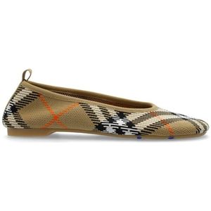 Burberry, Schoenen, Dames, Beige, 36 1/2 EU, Ballet Flats Knit