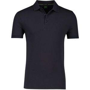 Hugo Boss, Groen Polo Shirt, Blauw, 3 Knopen Blauw, Heren, Maat:M