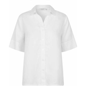 Masai, Blouses & Shirts, Dames, Wit, XL, Linnen, Witte Linnen Maimus Shirt