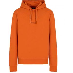 Armani Exchange, Sweatshirts & Hoodies, Heren, Oranje, S, Oranje Sweatshirt