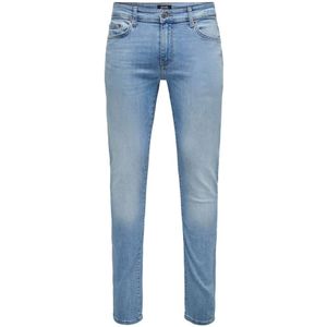 Only & Sons, Jeans, Heren, Blauw, W27 L32, Denim, Slim LBD 8263 AZG DNM Noos Jeans