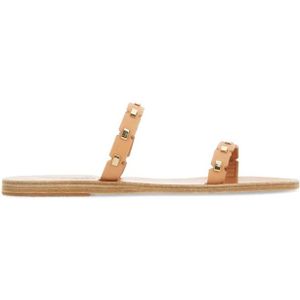 Ancient Greek Sandals, Roze Leren Kara Slippers Roze, Dames, Maat:36 EU