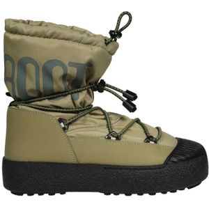 Moon Boot, Schoenen, Heren, Groen, 39 EU, Nylon, Veterschoenen met PVC-inzetstukken