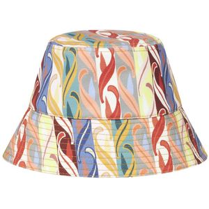 Etro, Accessoires, Dames, Veelkleurig, M, Katoen, Multicolor Bucket Hat met Zomerprint