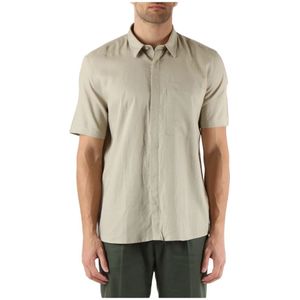 Antony Morato, Overhemden, Heren, Beige, S, Linnen, Linnen en Viscose Regular Fit Overhemd