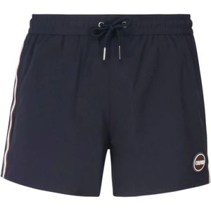 Colmar, Badkleding, Heren, Blauw, L, Nylon, Navy Blauw Nylon Elastische Taille Shorts