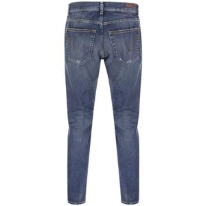 Dondup, Jeans, Heren, Blauw, W32, Wortel Fit Slim Jeans