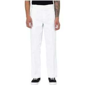 Dickies, Broeken, Heren, Wit, W30, Polyester, Slimme Werkbroek - Lente/Zomer Collectie