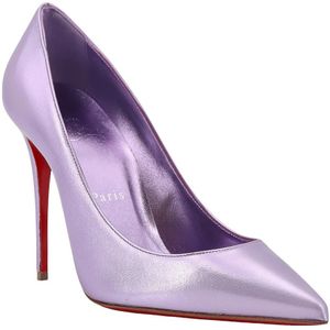 Christian Louboutin, Schoenen, Dames, Paars, 40 EU, Leer, Pumps